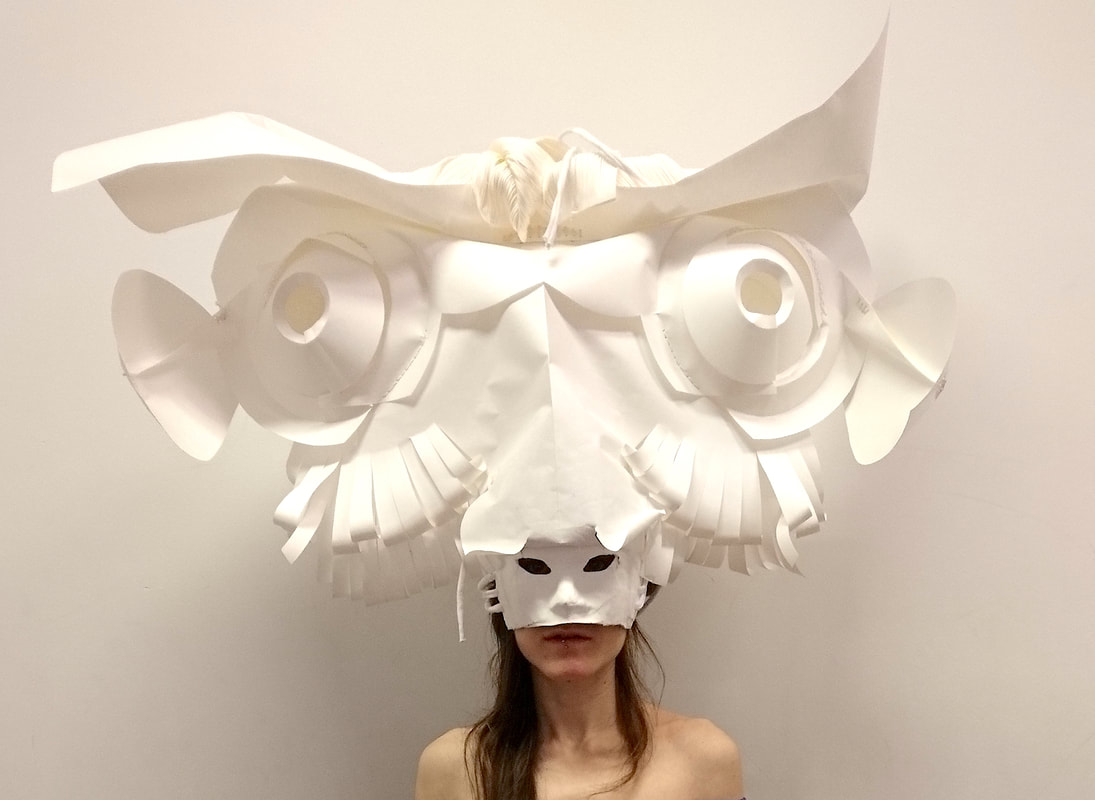 Bufalino. Mask inspired by the Tap American Landscape. Artist Jebah Baum. Dancer Guillem Alonso